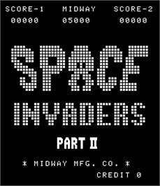 Title screen of Space Invaders Deluxe on the Arcade.