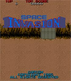 Title screen of Space Invasion on the Arcade.