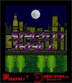 Title screen of Speed Ball on the Arcade.