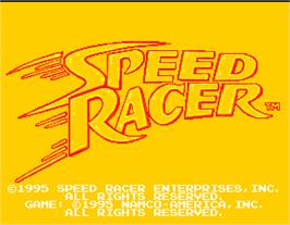 Title screen of Speed Racer on the Arcade.
