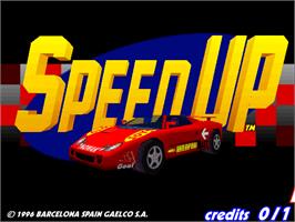 Title screen of Speed Up on the Arcade.