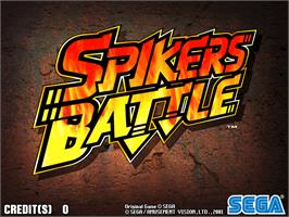 Title screen of Spikers Battle on the Arcade.