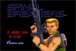 Title screen of Spinal Breakers on the Arcade.