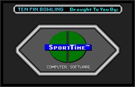 Title screen of SportTime Bowling on the Arcade.