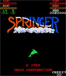 Title screen of Springer on the Arcade.
