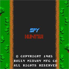 Title screen of Spy Hunter on the Arcade.