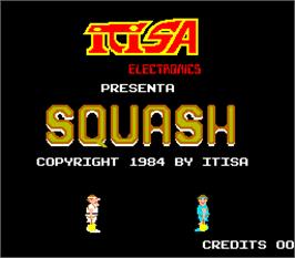Title screen of Squash on the Arcade.