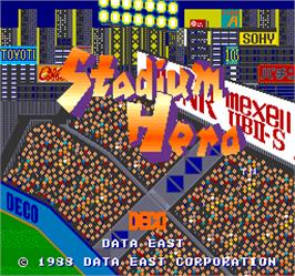Title screen of Stadium Hero on the Arcade.