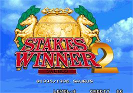 Title screen of Stakes Winner 2 on the Arcade.