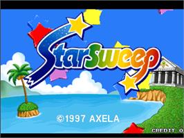 Title screen of Star Sweep on the Arcade.