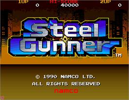 Title screen of Steel Gunner on the Arcade.