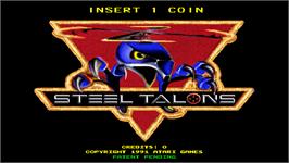 Title screen of Steel Talons on the Arcade.