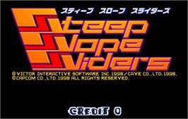 Title screen of Steep Slope Sliders on the Arcade.