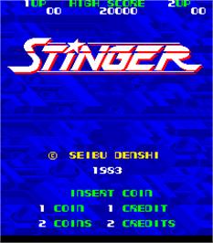 Title screen of Stinger on the Arcade.