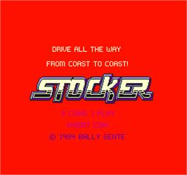Title screen of Stocker on the Arcade.