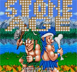 Title screen of Stoneage on the Arcade.