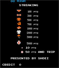 Title screen of Streaking on the Arcade.