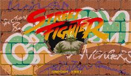 Title screen of Street Fighter on the Arcade.