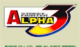 Title screen of Street Fighter Alpha 3 on the Arcade.