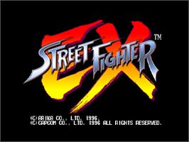 Title screen of Street Fighter EX on the Arcade.