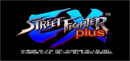Title screen of Street Fighter EX Plus on the Arcade.