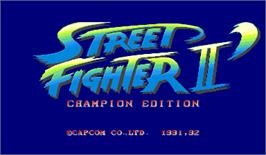 Title screen of Street Fighter II': Champion Edition on the Arcade.
