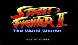 Title screen of Street Fighter II: The World Warrior on the Arcade.