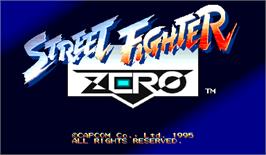 Title screen of Street Fighter Zero on the Arcade.