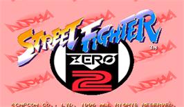 Title screen of Street Fighter Zero 2 Alpha on the Arcade.