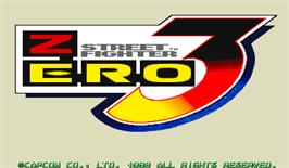 Title screen of Street Fighter Zero 3 on the Arcade.
