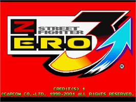 Title screen of Street Fighter Zero 3 Upper on the Arcade.