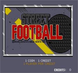 Title screen of Street Football on the Arcade.