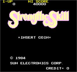 Title screen of Strength & Skill on the Arcade.