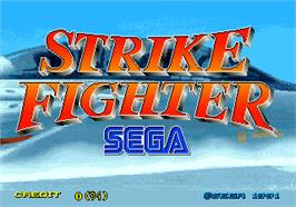Title screen of Strike Fighter on the Arcade.