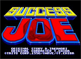 Title screen of Success Joe on the Arcade.