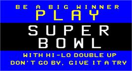 Title screen of Super Bowl on the Arcade.