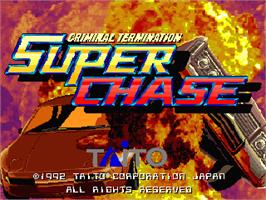 Title screen of Super Chase - Criminal Termination on the Arcade.