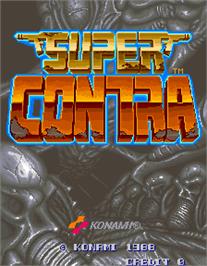 Title screen of Super Contra on the Arcade.