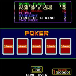 Title screen of Super Draw Poker on the Arcade.