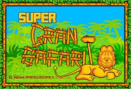 Title screen of Super Gran Safari on the Arcade.