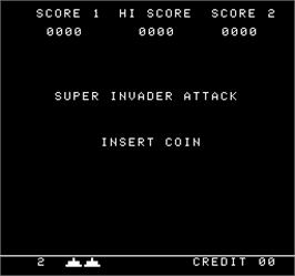 Title screen of Super Invader Attack on the Arcade.