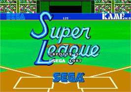Title screen of Super League on the Arcade.