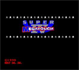 Title screen of Super Megatouch IV on the Arcade.