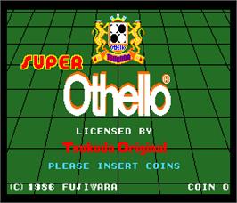 Title screen of Super Othello on the Arcade.
