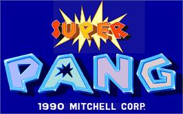 Title screen of Super Pang on the Arcade.