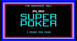 Title screen of Super Poker on the Arcade.