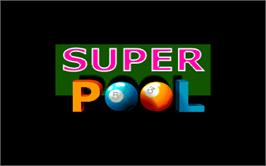 Title screen of Super Pool on the Arcade.