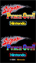 Title screen of Super Punch-Out!! on the Arcade.