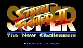 Title screen of Super Street Fighter II: The New Challengers on the Arcade.