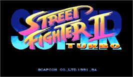Title screen of Super Street Fighter II Turbo on the Arcade.
